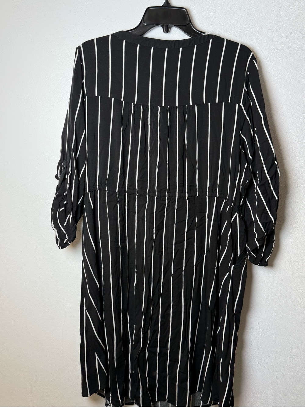 torrid Black and White Vertical Stripe Long Sleeve Dress - Picture 5 of 5